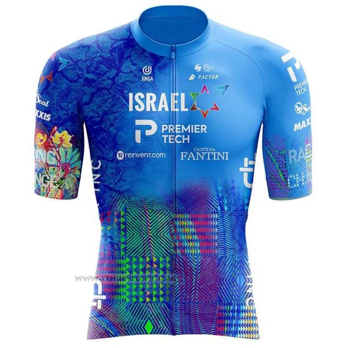 2023 Maillot Cyclisme Israel Cycling Academy Azur Manches Courtes Et Cuissard